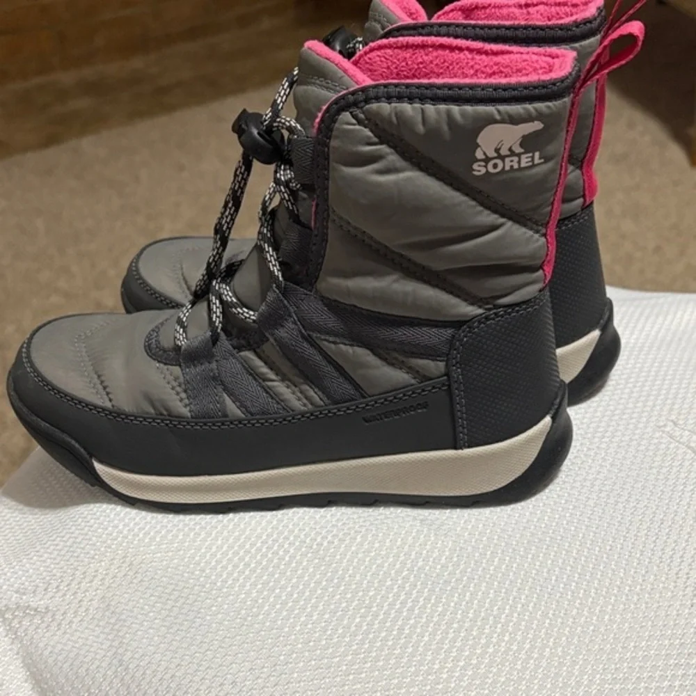 Sorel Charcoal and Fuchsia Snow Boots
